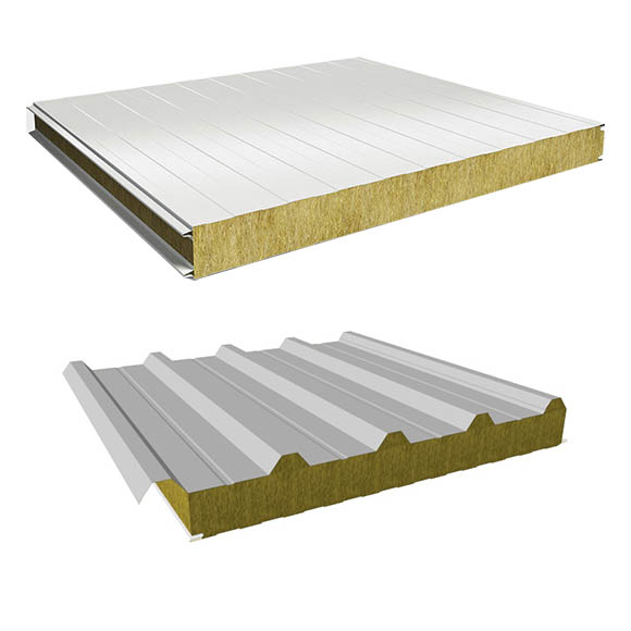 Mineral wool sandwich panels